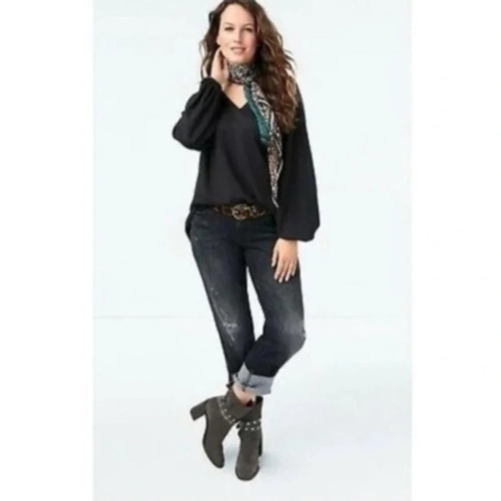 Cabi Slim Boyfriend Distressed Jeans Size 0